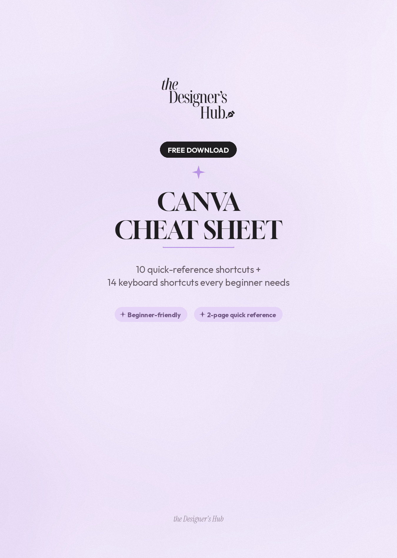 Free Canva Keyboard Cheat Sheet